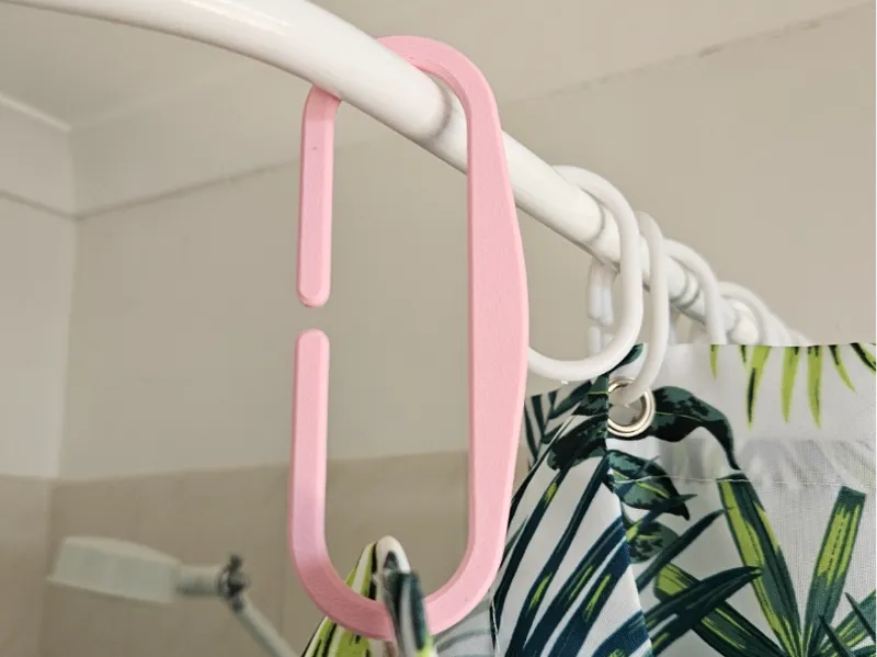 Shower curtain hanger - extended