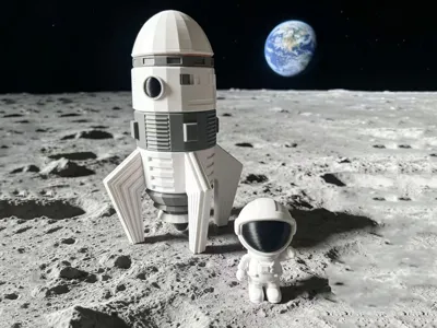 Space Rocket + Astronaut - Space One