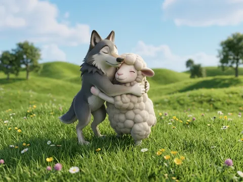 Wolf love the sheep