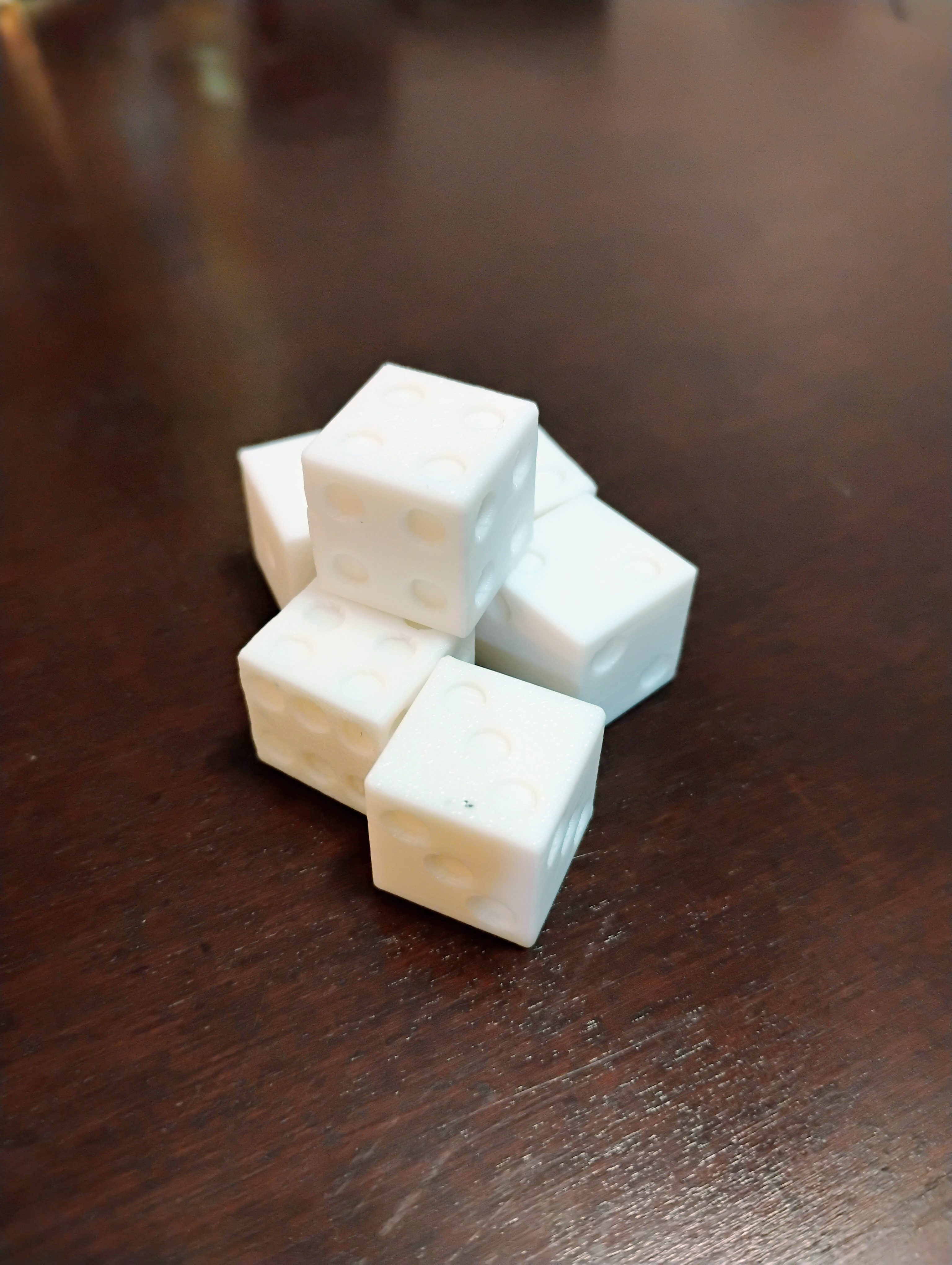 Miniatura 2 do modelo 3D Single Digit Six Sided Dice