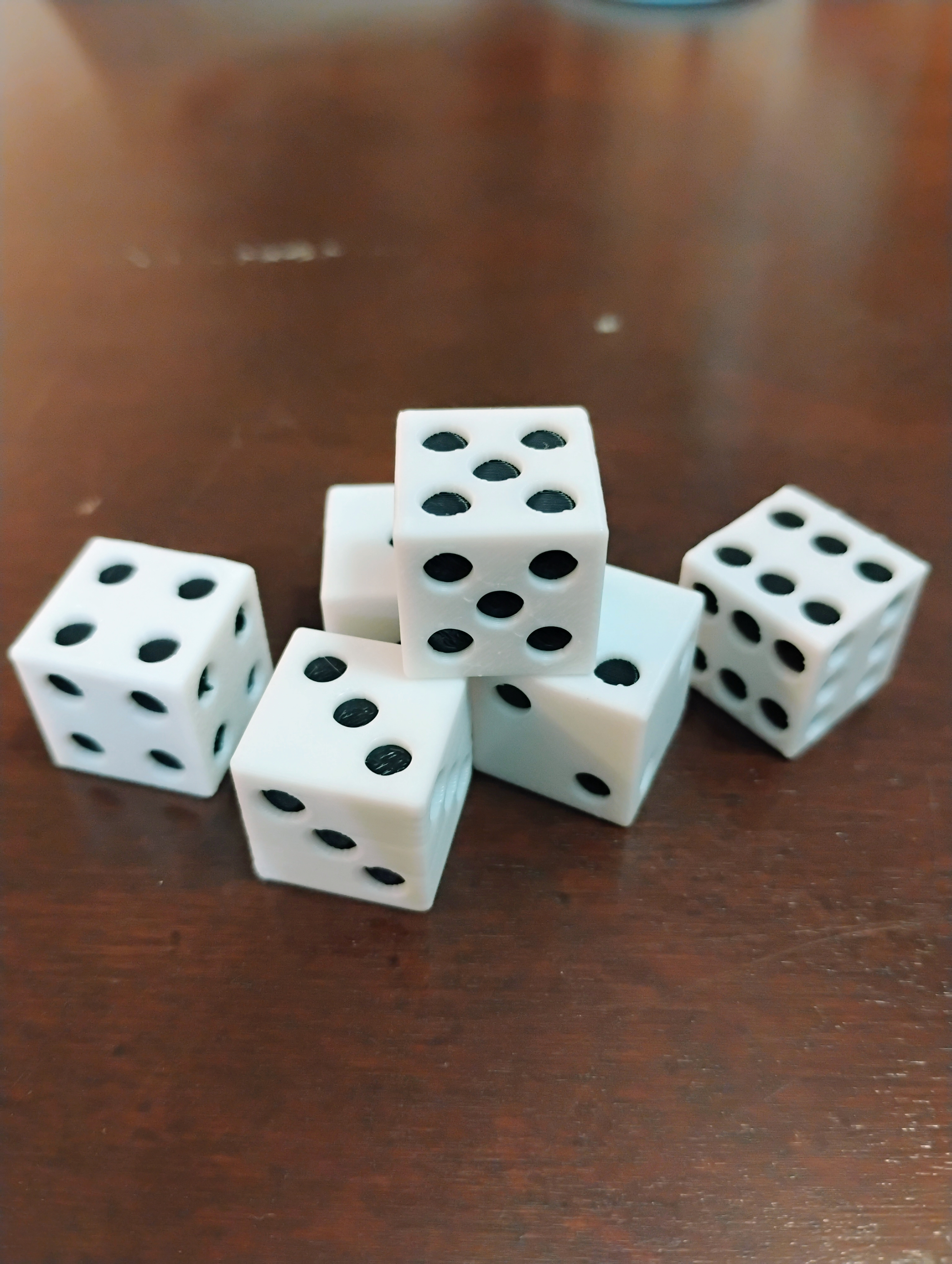 Miniatura 1 do modelo 3D Single Digit Six Sided Dice