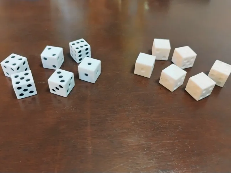Single Digit Six Sided Dice