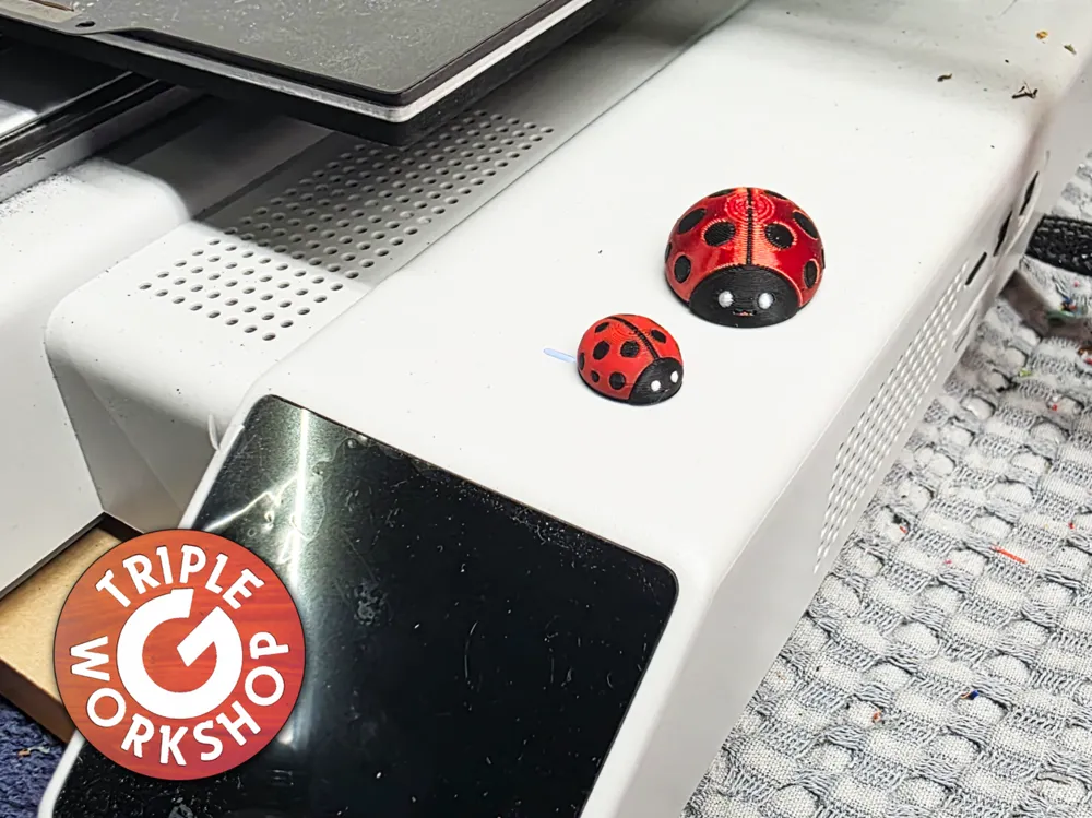 Tiny 3 Color Ladybug - Scalable No Supports - Free 3D Print Model ...