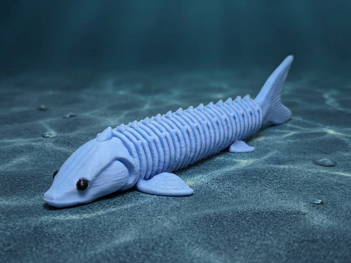 Springy Beluga Sturgeon - Flexible Fish + NO AMS