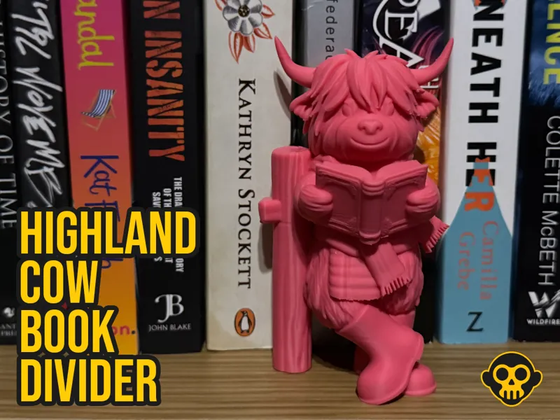 Highland Cow Book Divider - Cozy Reading Coo