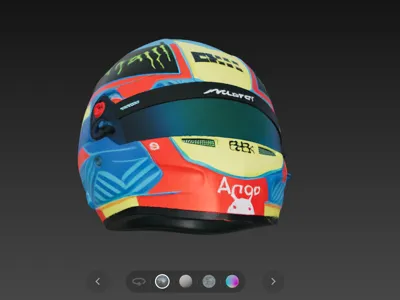 Oscar Piastri 3d Helmet - Formula One 2025