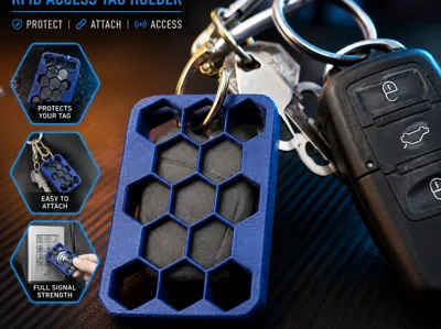 Honeycomb RFID Access Tag Keychain