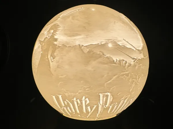 Lampe globe lithophanie Harry Potter