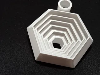 hexagonal fidget keychain