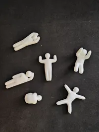 All 8 poses together (0.2mm layer, 2 walls, 5% infill)