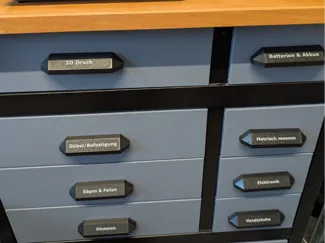 Küpper Schubladen Beschriftung (AMS erforderlich)