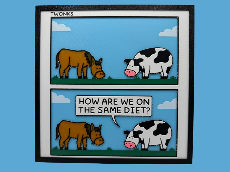 Cow and Horse Cartoon - Twonks
