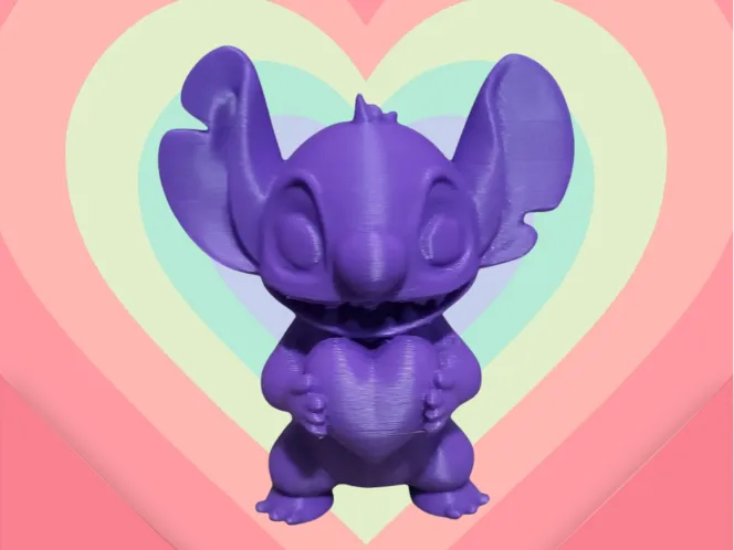 Stitch holding heart
