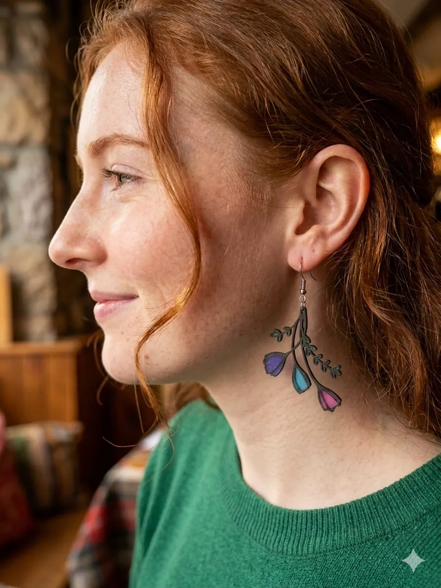 Enchanted Flower Dangle Earrings view 3
