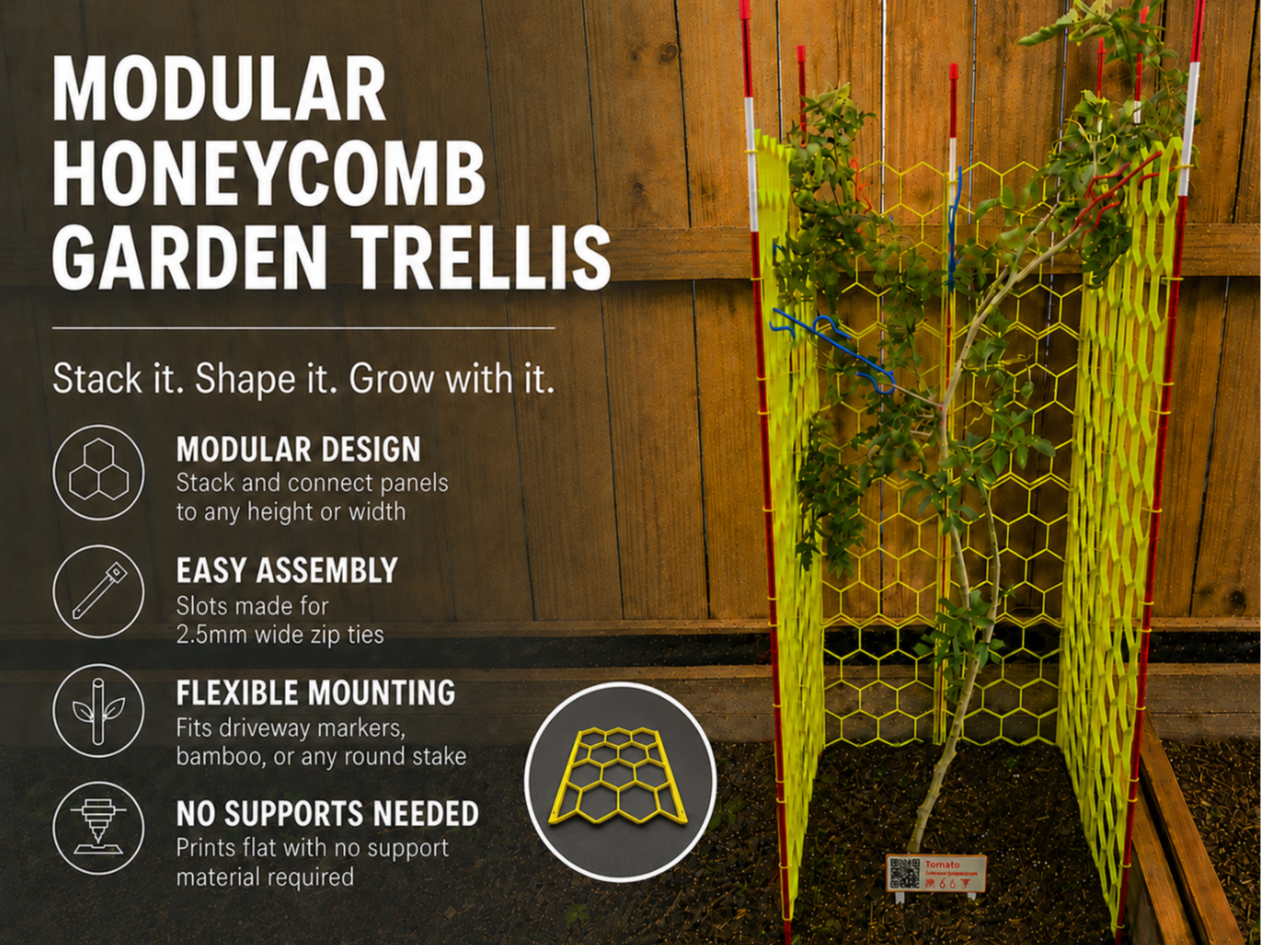Modular Honeycomb Garden Trellis