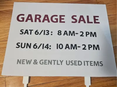 Garage Sale Sign Stand (H2s, H2d, H2c, A2L)