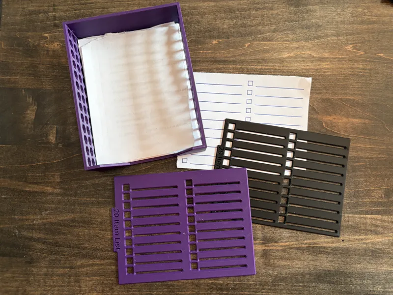 20 Item List Stencil - 4.25" x 5.5" Paper Size
