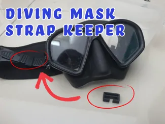 Diving mask strap belt loop keeper