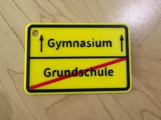 Schild Grundschule - Gymnasium Übertritt 5. Klasse