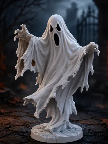 Figura decorativa: Haunted Ghost – Spooky Halloween Statue — vista de referencia 2