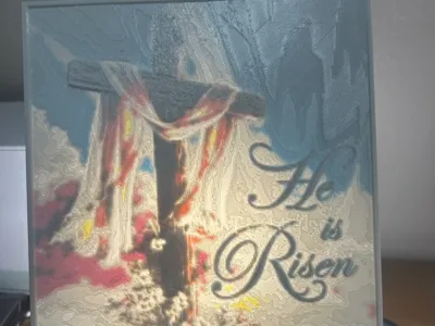 He is Risen Lithophane