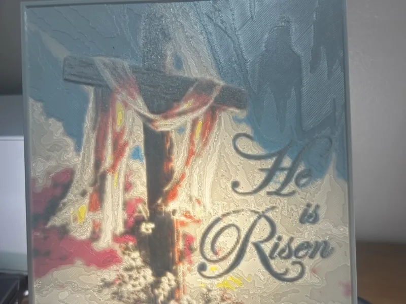 He is Risen Lithophane