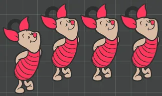 Piglet Keychain
