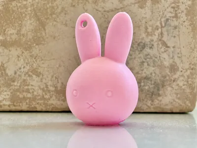 Cute Bunny Keychain - minimalist bunny miffy charm