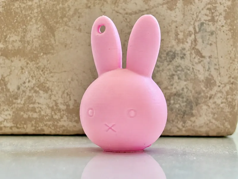 Cute Bunny Keychain - minimalist bunny miffy charm