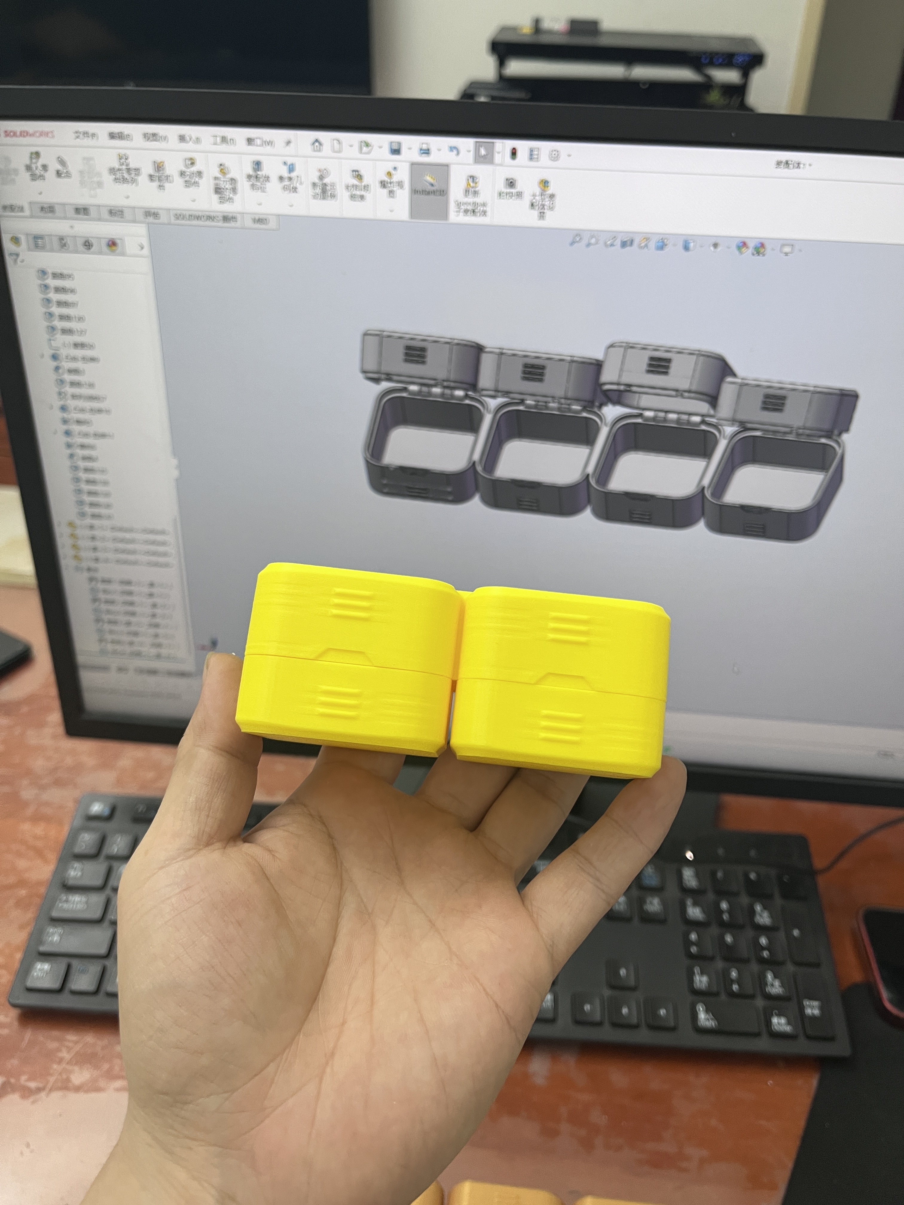 Miniatura 5 do modelo 3D 无限扩展一体打印小盒子