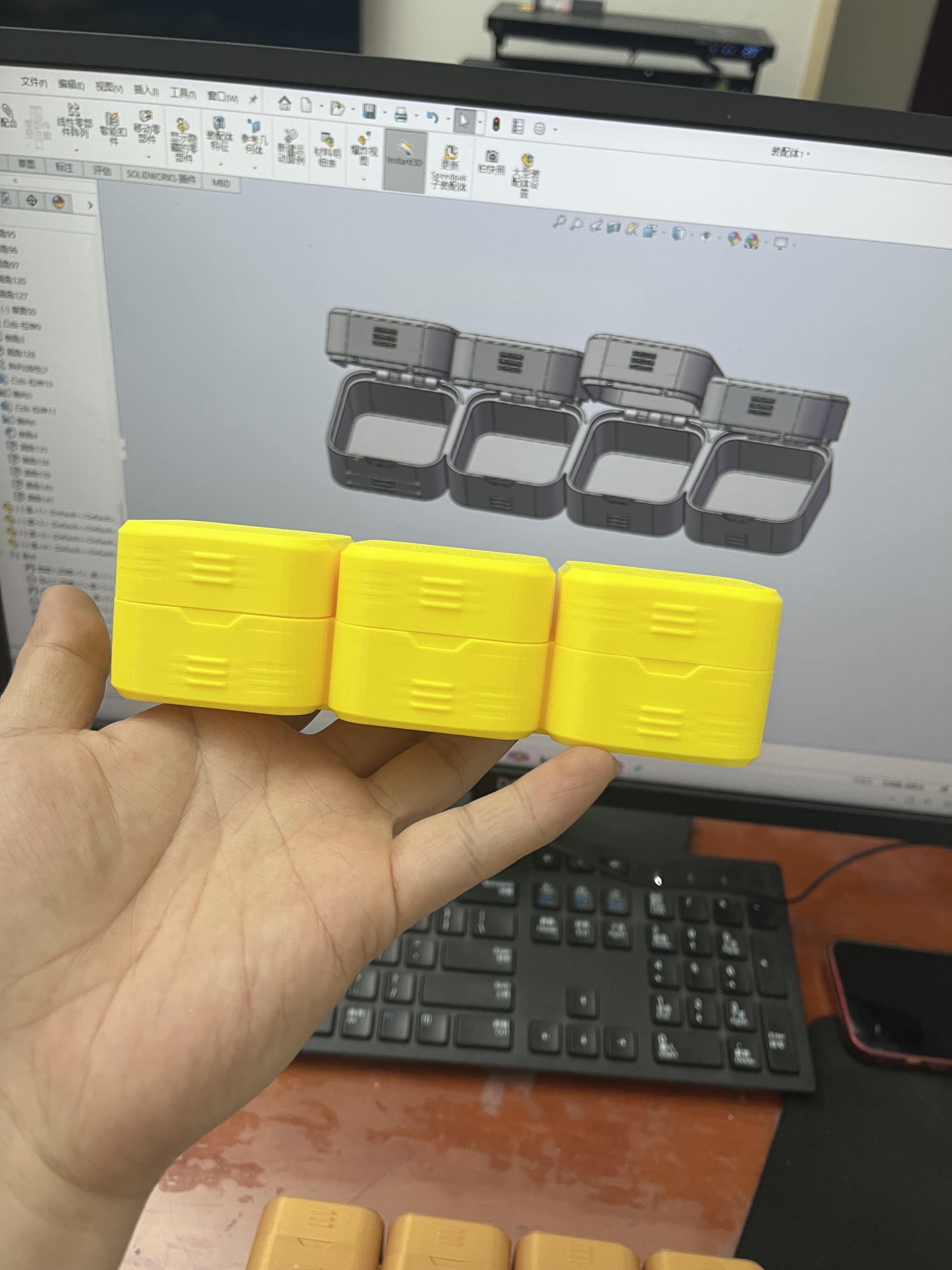 Miniatura 6 do modelo 3D 无限扩展一体打印小盒子