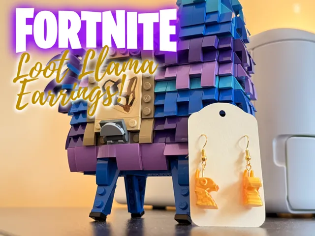 Fortnite | Gold Loot Llama Earrings