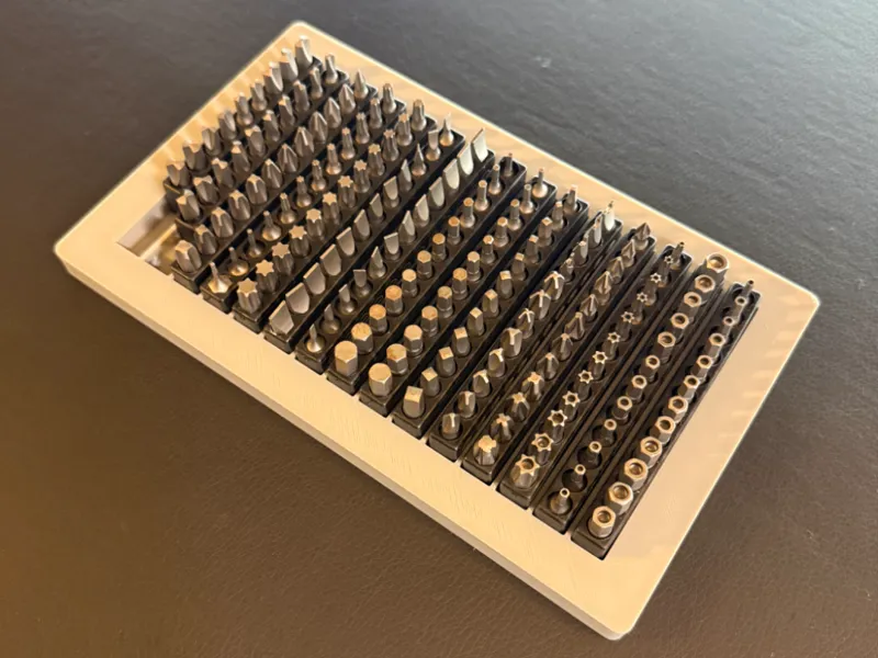 Screwdriver Bit Tray (with gridfinity)