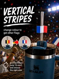Flagge mit vertikalen Streifen - Frankreich, Belgien