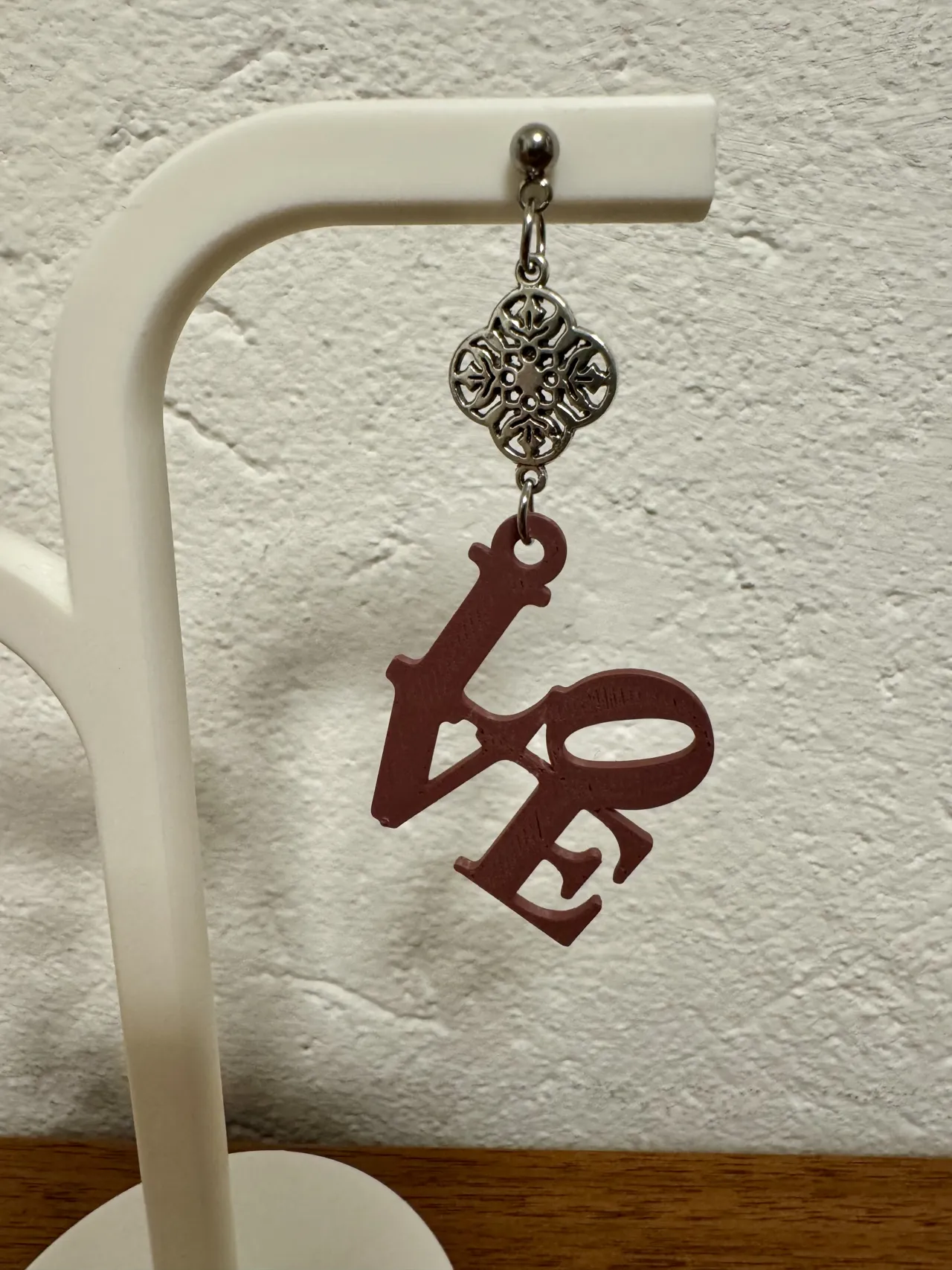 Minimal “LOVE” Earrings – Fast Print (<20 min) view 3