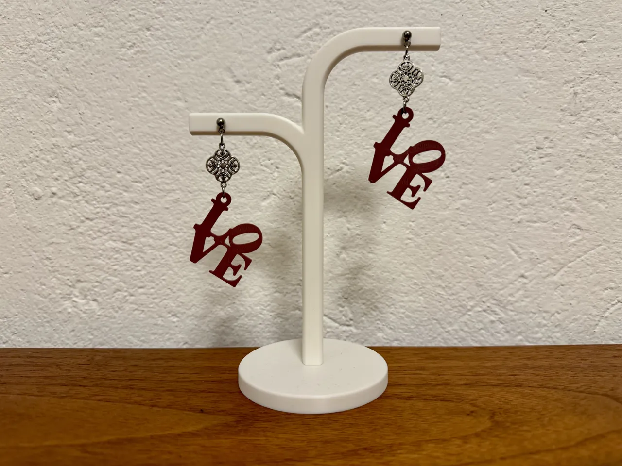 Minimal “LOVE” Earrings – Fast Print (<20 min) view 2