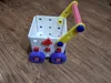 Cart building set with brims for adhesion