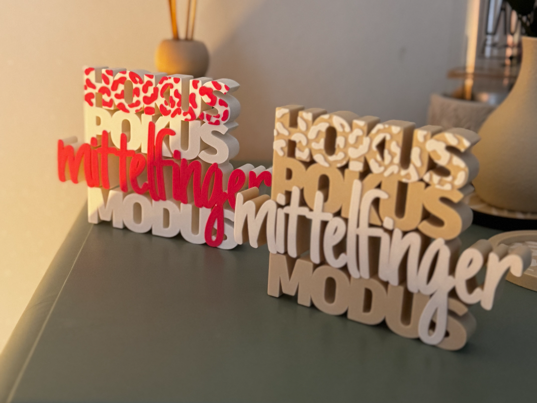 Hokus Pokus Schriftzug Dekor Lustig