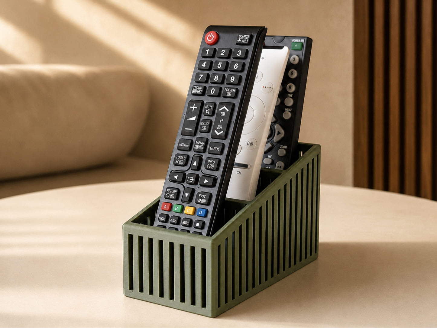 PillarRise Remote Control Holder – 2 & 3 Slots 3D model