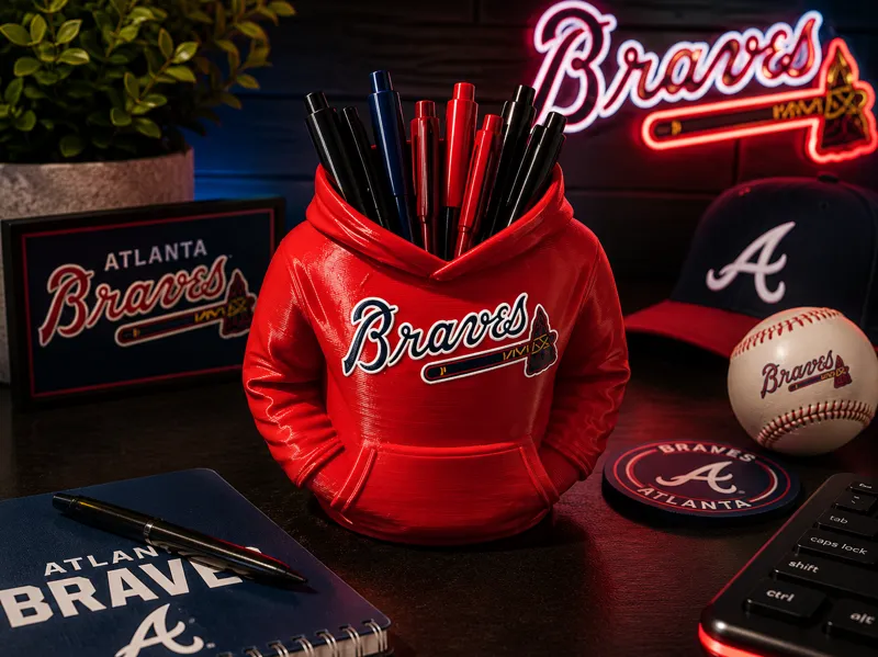 Atlanta Braves Hoodie Pen Holder