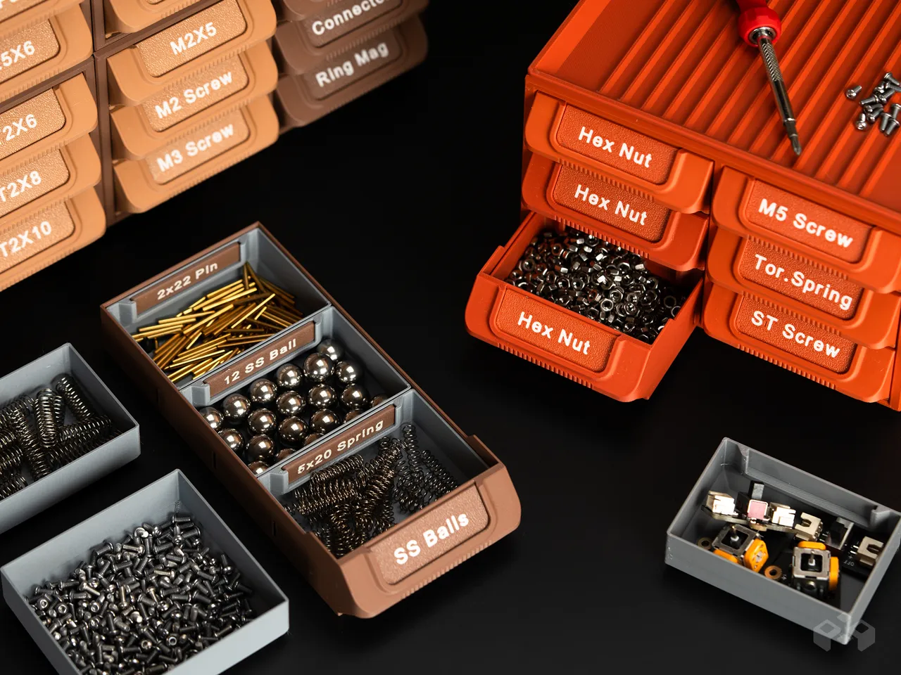Workstation System Stackable Part Drawer Organizer view 2