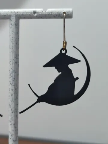 Pendientes: Aretes Samurai bajo la Luna — vista de referencia 2