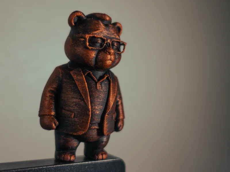 Cute bear with glasses and a blazer