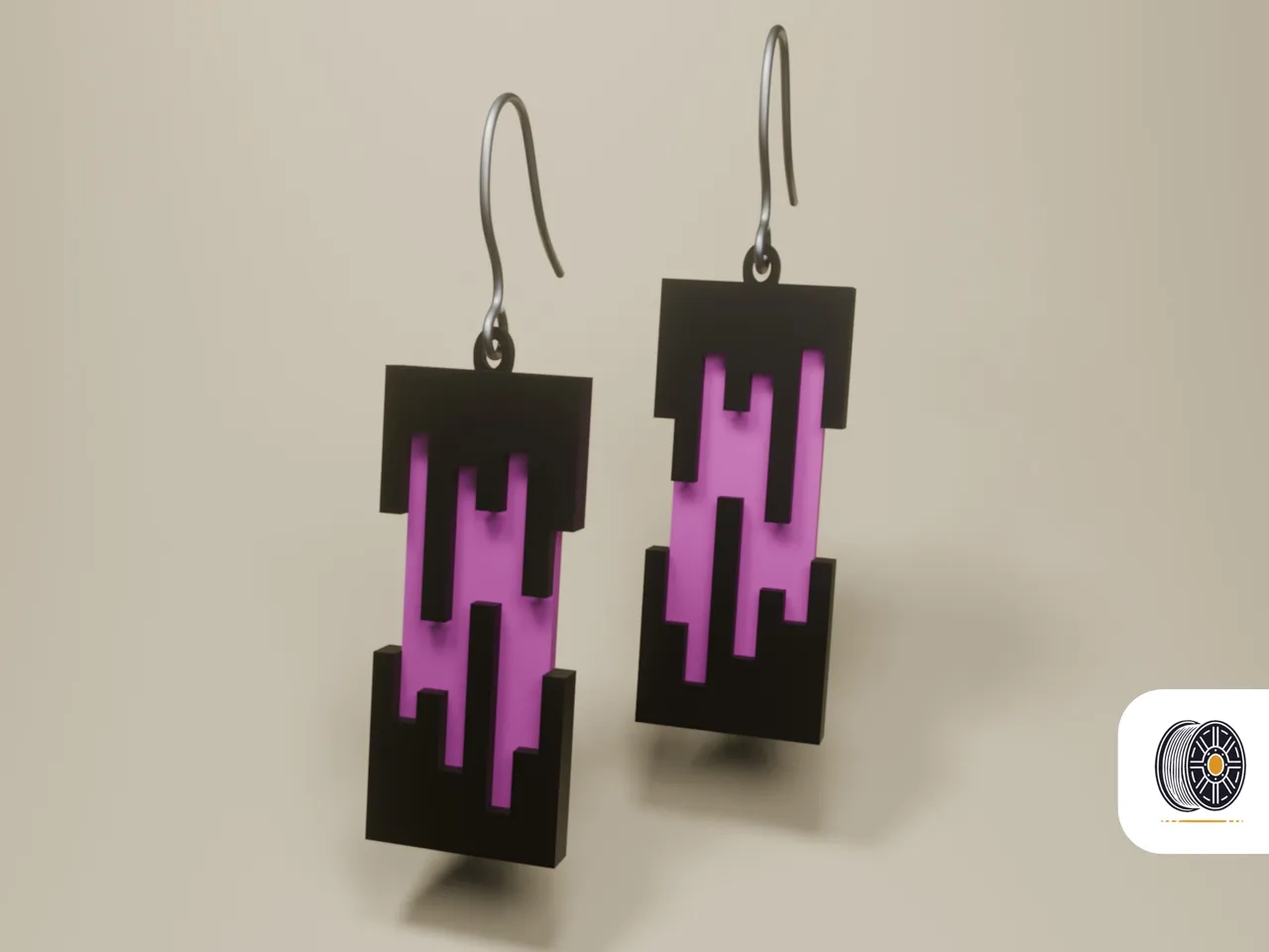Prism Drops | Minimalist Futuristic Earrings | AMS view 2