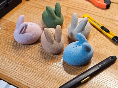 Cute fluffy bunny blade collector utility knife blade snapper desk ornament Easter bunny