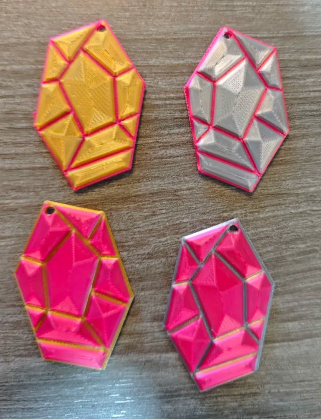 Dual colour raised face earrings- no purge tower