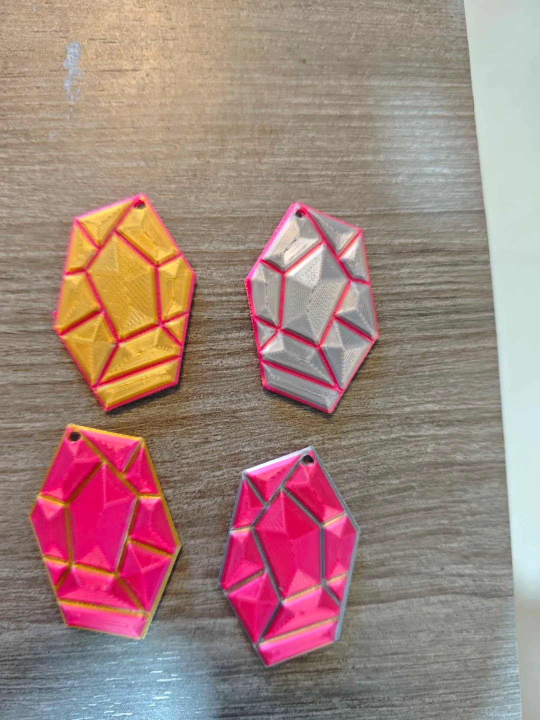 Dual colour raised face earrings- no purge tower view 3