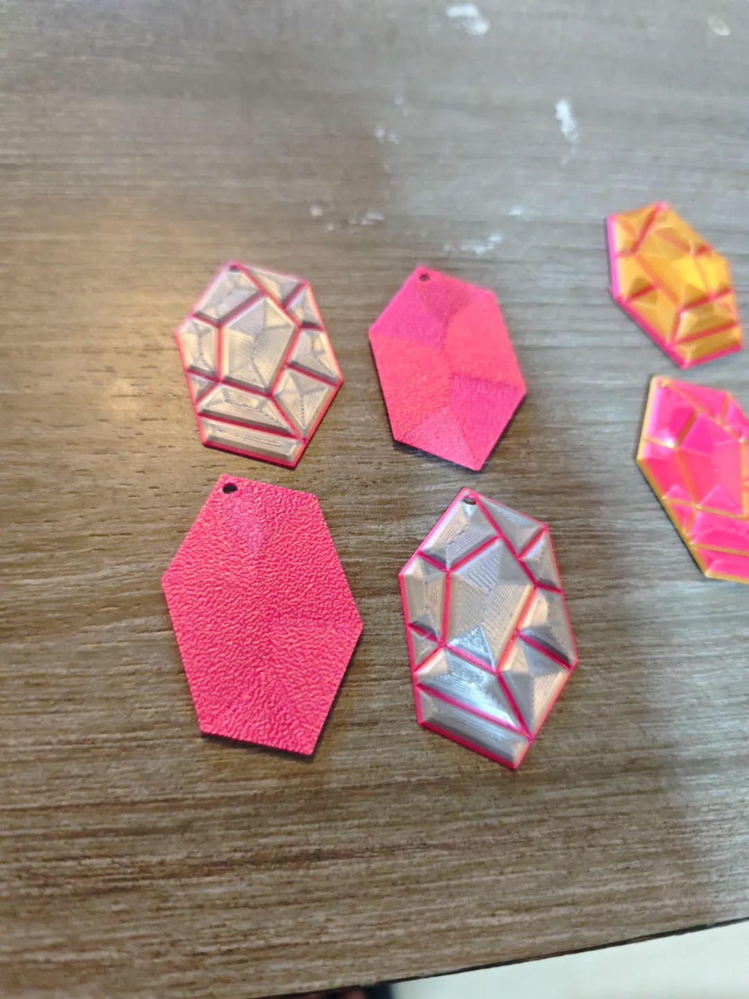 Dual colour raised face earrings- no purge tower view 2