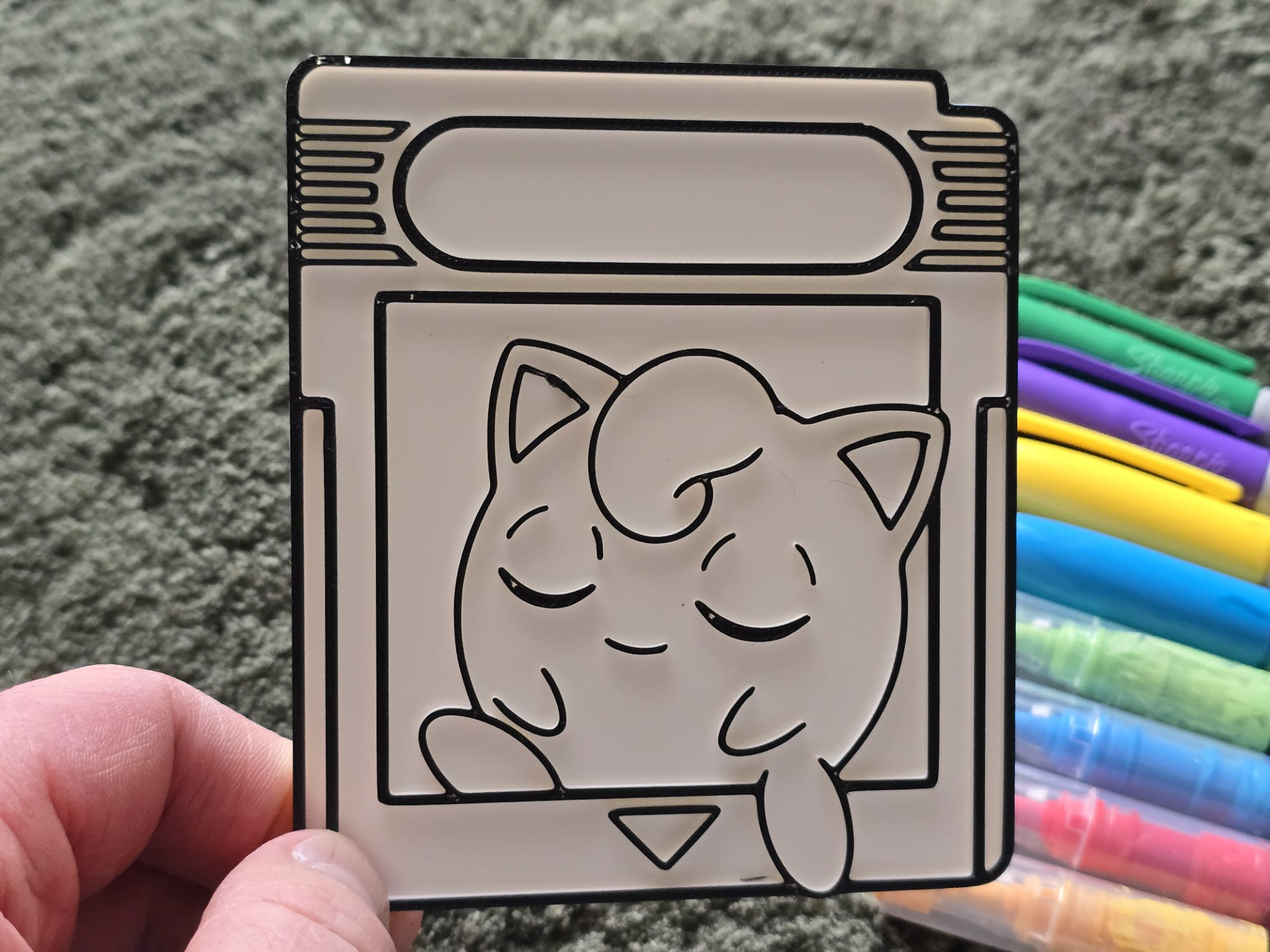 Jigglypuff Coloring Game Cartridge Craft