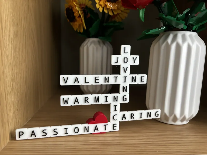 Valentine Scrabble-Inspired Word Art (Valentine's Day)